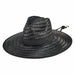 Black Moss Straw Lifeguard Hat - San Diego Hat Lifeguard Hat San Diego Hat Company RSM5910SBLK Black OS (23 3/8") 