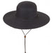 Black Straw Floppy Sun Hat with Chin Cord - Karen Keith Hats Wide Brim Sun Hat Great hats by Karen Keith BT314-A Black M/L (58.5 cm) 