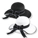 Black and White Pinned Up Brim Sun Hat - Jeanne Simmons Hats, Facesaver Hat - SetarTrading Hats 