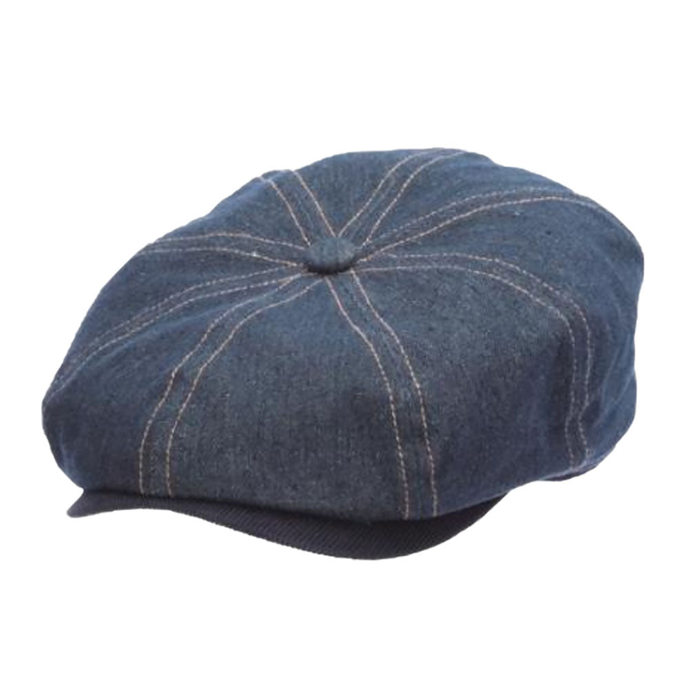 T.T Newsboy Cap デニム Boccardo Denim Newsboy Cap - Stetson Hat — SetarTrading Hats