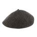 Boiled Wool Beret with Stalk - Scala Hats Beanie Scala Hats LW691 Charcoal OS 