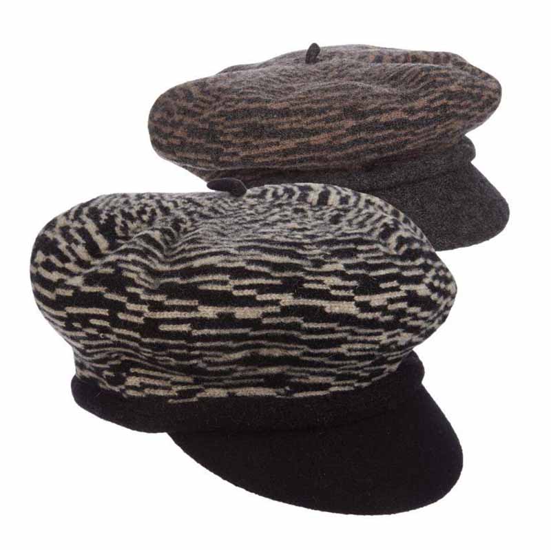 Boiled Wool Newsboy Cap by Scala Hats, Cap - SetarTrading Hats 