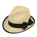 Bound Brim Crochet Toyo Fedora - Jeanne Simmons Hat, Fedora Hat - SetarTrading Hats 