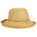 Braid Straw Up Turned Brim Summer Hat - Angela & William Hats Kettle Brim Hat Epoch Hats CL6042-PK Brown M/L 