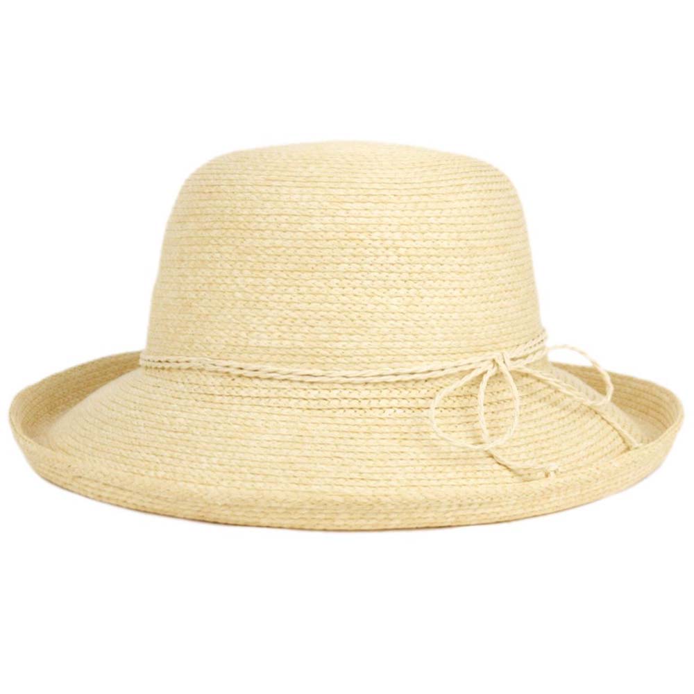 Braid Straw Up Turned Brim Summer Hat - Angela & William Hats Kettle Brim Hat Epoch Hats CL6042-NT Natural M/L 