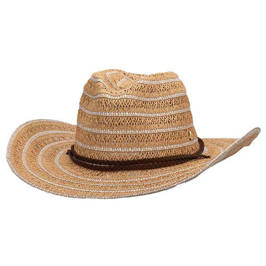Breezy Braided Women's Cowboy Hat with Chin Strap - Cappelli Straworld, Cowboy Hat - SetarTrading Hats 