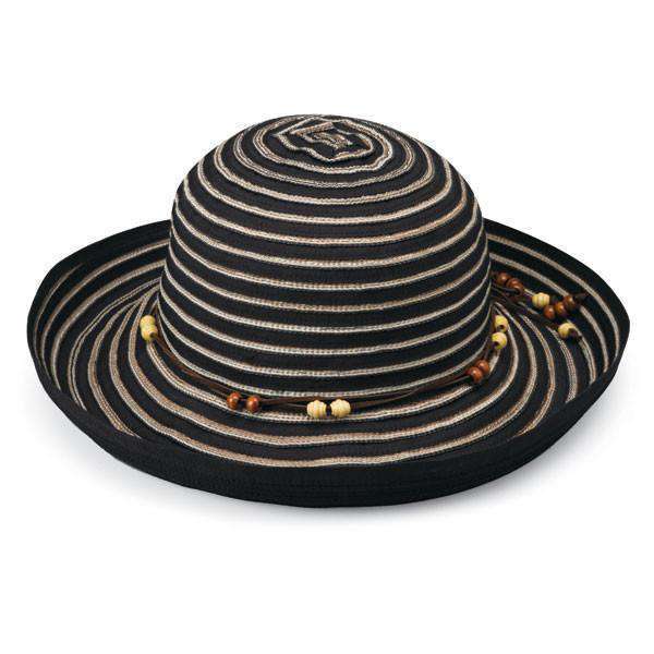 Breton Up Brim Shapeable Sun Hat - Wallaroo Hats Kettle Brim Hat Wallaroo Hats WSBREBK Black M/L (58 cm) 