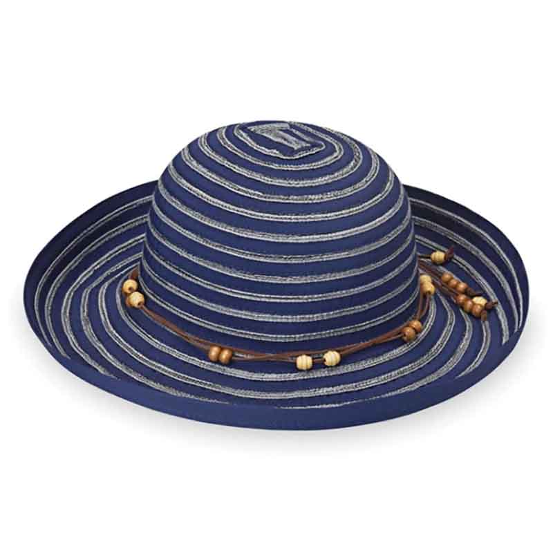 Breton Up Brim Shapeable Sun Hat - Wallaroo Hats Kettle Brim Hat Wallaroo Hats WSBREnv Navy M/L (58 cm) 