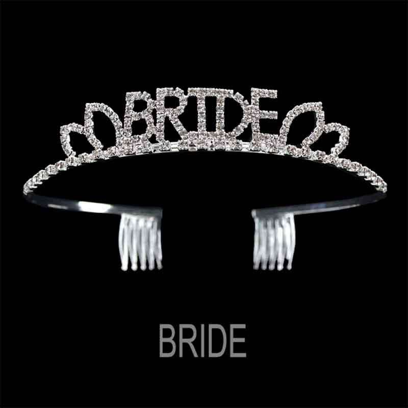 BRIDE Rhinestones Crown Headband Headband Something Special LA hhts2007s Silver  