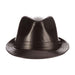 Brown Vegan Leather Fedora - Dorfman Pacific Hats, Fedora Hat - SetarTrading Hats 