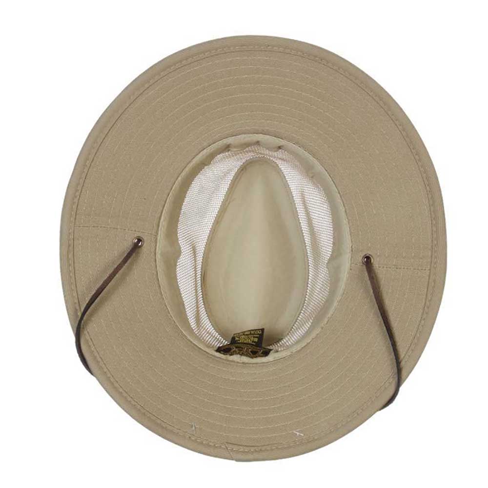 Brushed Twill Mesh Crown Safari with Chin Cord, Small-3XL -DPC