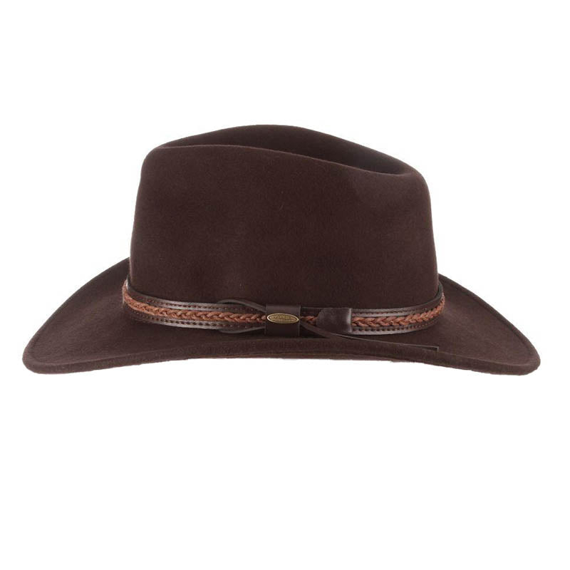 Buffalo Crushable Water Repellent Wool Felt Outback Hat - Scala Hat, Safari Hat - SetarTrading Hats 