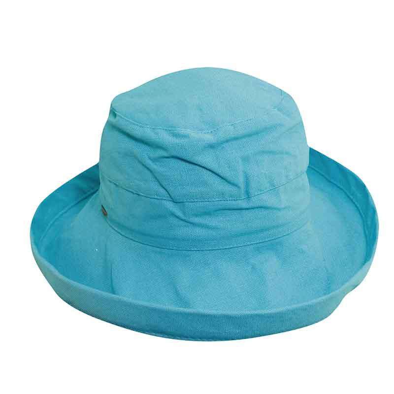 Cotton Up Turned Brim Golf Hat, Petite - Scala Collection Hats, Kettle Brim Hat - SetarTrading Hats 