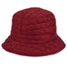 Quilted Stitch Bucket Hat with Toggle - Angela & William Bucket Hat Epoch Hats cl2396bd Burgundy  