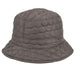 Quilted Stitch Bucket Hat with Toggle - Angela & William Bucket Hat Epoch Hats cl2396dg Dark Grey  