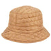 Quilted Stitch Bucket Hat with Toggle - Angela & William Bucket Hat Epoch Hats cl2396bg Beige  