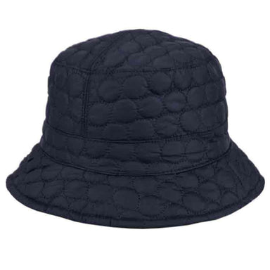 Quilted Stitch Bucket Hat with Toggle - Angela & William Bucket Hat Epoch Hats cl2396nv Navy  
