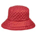 Quilted Rain Hat with Toggle - Angela & William Bucket Hat Epoch Hats cl3004bd Burgundy  