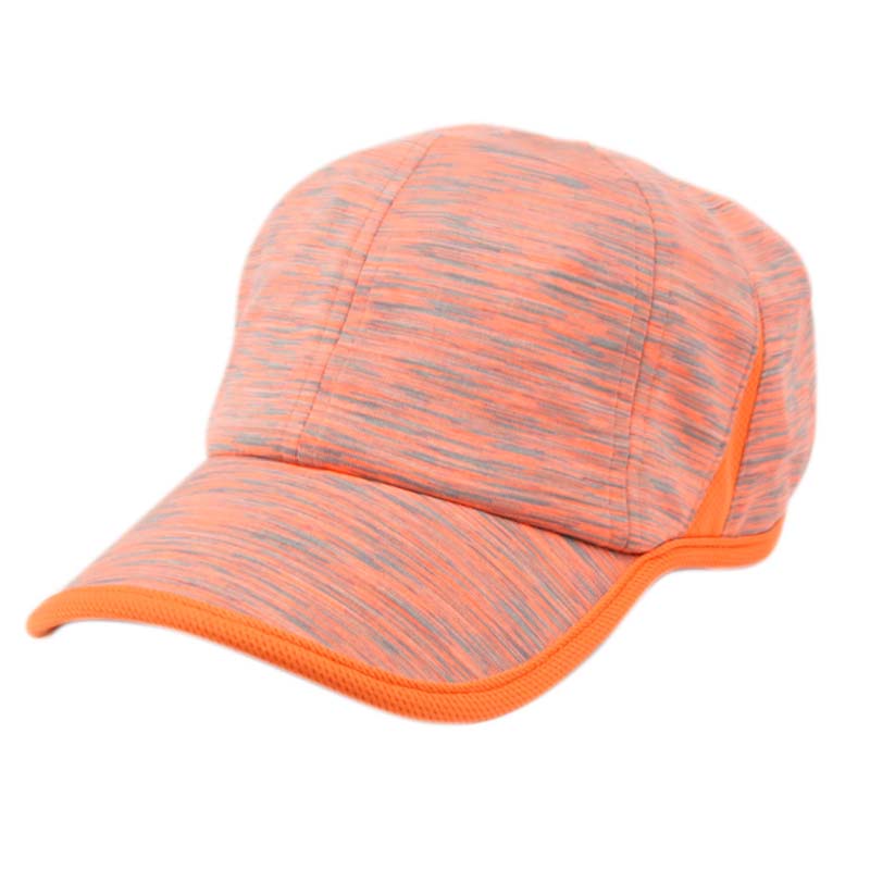 Ponytail Hole Zipper Yoga Cap - Angela & William Cap Epoch Hats CP2789-OR Orange Mix OS 