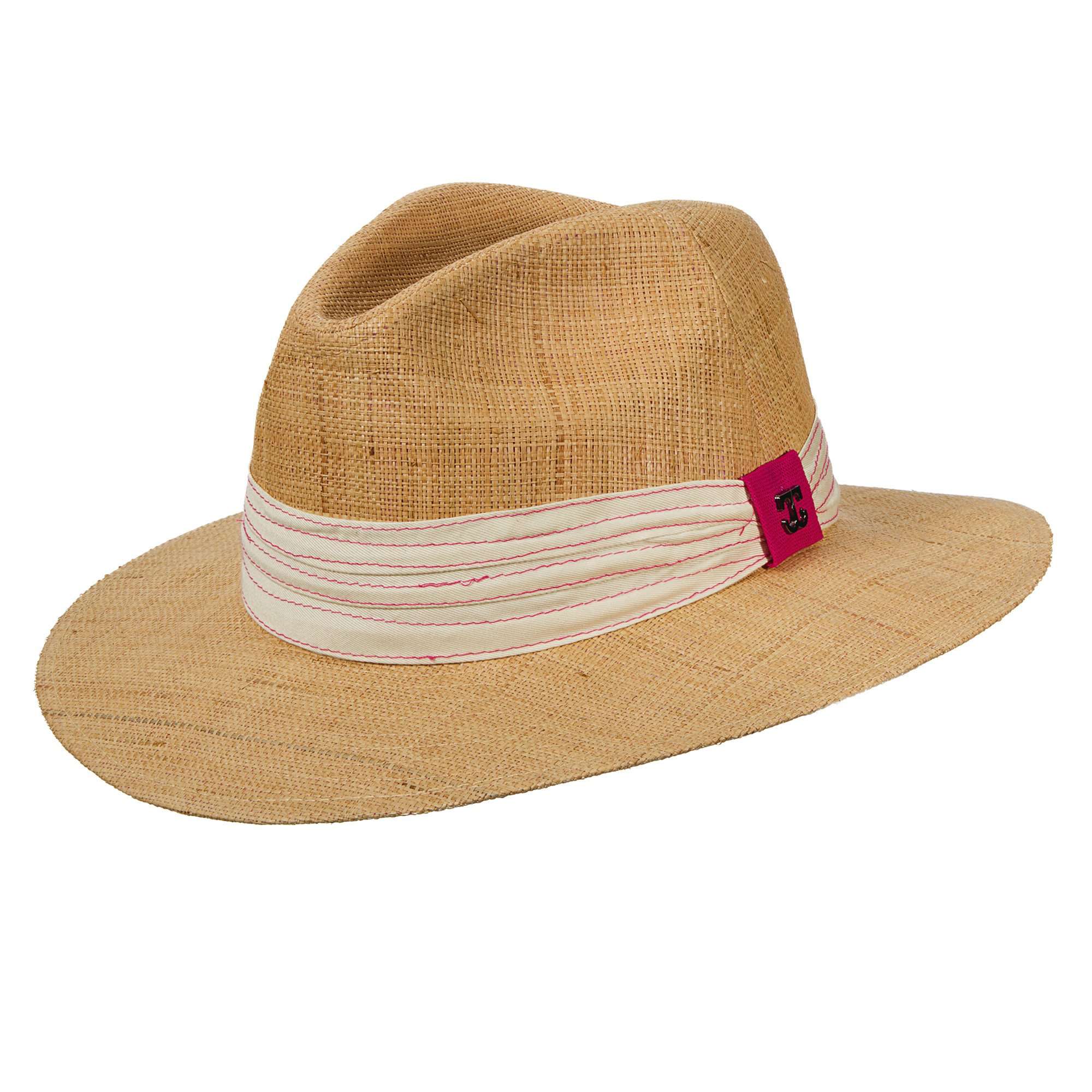 Matte Raffia Safari Hat by Callanan Safari Hat Callanan Hats CR216FC Fuchsia Medium (57 cm) 