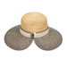 Callanan Two Tone Raffia Sun Hat Wide Brim Hat Callanan Hats WSRA498GY Grey  