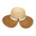 Callanan Two Tone Raffia Sun Hat Wide Brim Hat Callanan Hats WSRA498KH Khaki  