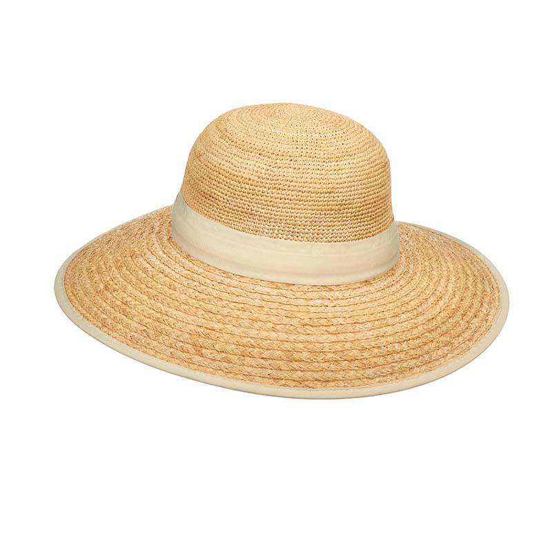 Callanan Two Tone Raffia Sun Hat Wide Brim Hat Callanan Hats    