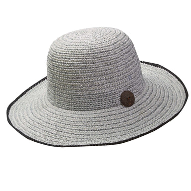 Crocheted Summer Cloche - Callanan Handmade Hats Wide Brim Hat Callanan Hats CR257WH White M/L (58 cm) 