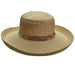 Upturned Brim Linen Crown Summer Hat - Callanan Hats Kettle Brim Hat Callanan Hats CR261NT Natural Medium (57 cm) 