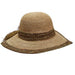 Crocheted Raffia Wide Brim Sun Hat - Callanan Hats, Wide Brim Sun Hat - SetarTrading Hats 