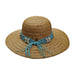 Shell Trim Raffia Capeline Summer Hat for Women - Callanan Hats Wide Brim Sun Hat Callanan Hats    