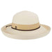 Superfine Braid Up Turned Brim Sun Hat - John Callanan Kettle Brim Hat Callanan Hats cr296iv Ivory  