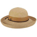 Superfine Braid Up Turned Brim Sun Hat - John Callanan Kettle Brim Hat Callanan Hats cr296we Wheat  