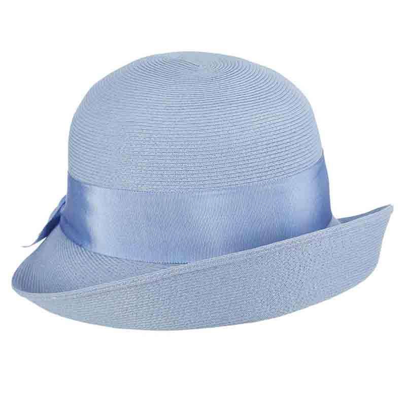 Fine Braid Summer Cloche Hat by Callanan Cloche Callanan Hats cr297bl Blue  