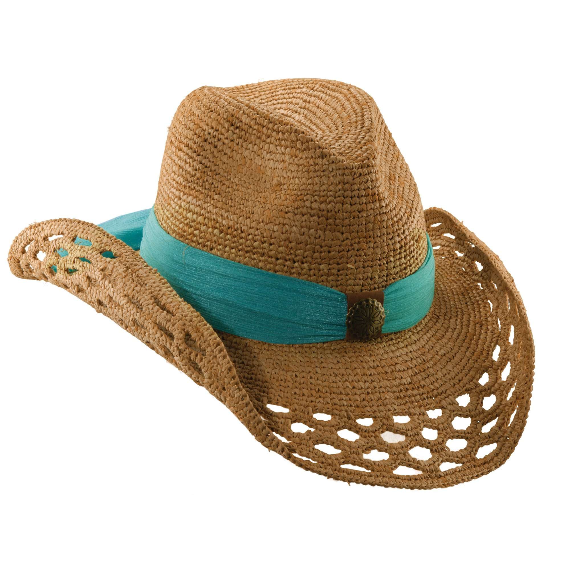 Scalloped Brim Western Hat by Callanan Cowboy Hat Callanan Hats cr48tq Turquoise  