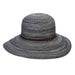 Polybraid Big Brim Sun Hat - Cappelli Straworld Wide Brim Hat Cappelli Straworld csw237bk Black Medium (57 cm) 