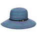 Polybraid Big Brim Sun Hat - Cappelli Straworld Wide Brim Hat Cappelli Straworld scw237tq Turquoise Medium (57 cm) 
