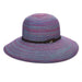 Polybraid Big Brim Sun Hat - Cappelli Straworld Wide Brim Hat Cappelli Straworld csw237vi Violet Medium (57 cm) 