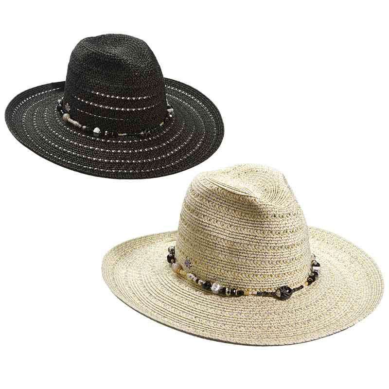 Metallic Lurex Braid Safari Hat by Cappelli Straworld Safari Hat Cappelli Straworld    