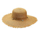Fringe Edge Summer Floppy Hat by Cappelli Straworld Floppy Hat Cappelli Straworld csw288NT Natural Medium (57 cm) 