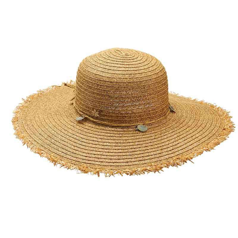 Fringe Edge Summer Floppy Hat by Cappelli Straworld Floppy Hat Cappelli Straworld csw288NT Natural Medium (57 cm) 