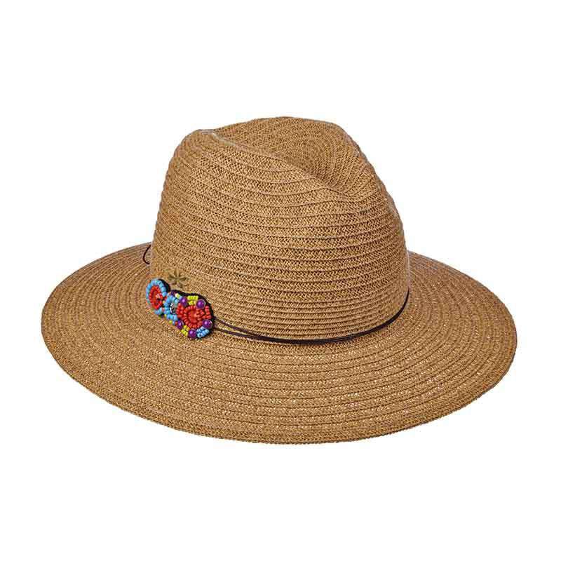Summer Safari Hat with Bead Applique by Cappelli Straworld, Safari Hat - SetarTrading Hats 