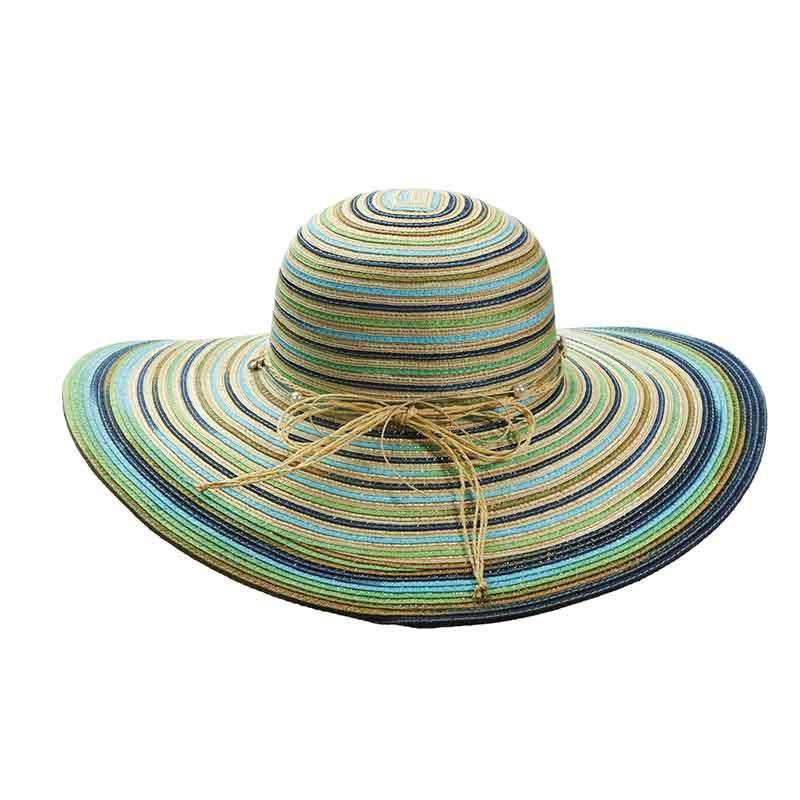 Multicolor Striped Summer Floppy Hat by Cappelli Straworld, Floppy Hat - SetarTrading Hats 