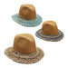 Crocheted Two Tone Brim Safari Hat by Cappelli Straworld Safari Hat Cappelli Straworld    