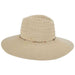 Safari Hat with Jewel Studded Metal String Band - Cappelli Straworld Safari Hat Cappelli Straworld csw300iv Ivory Medium (57 cm) 