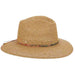 Safari Hat with Rhinestone and Beads Band - Scala Hats Safari Hat Scala Hats csw313bn Brown  