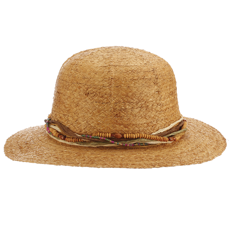 Ladies Natural Raffia Safari Pith Helmet - Cappelli Straworld Safari Hat Cappelli Straworld    
