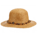 Women's Raffia Safari Pith Helmet Style Hat with Elephant Charm - Cappelli Straworld Safari Hat Cappelli Straworld    