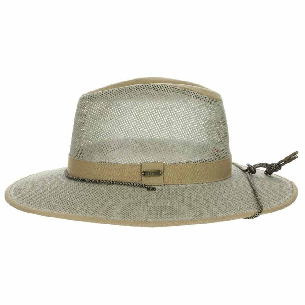 Canvas Aussie Packable Breezer Safari Hat - Stetson Hats Safari Hat Stetson Hats STC384-KAKI3 Khaki Large (23") 