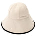 Canvas Bucket Hat with Chin Tie for Women - Boardwalk Sun Hats Bucket Hat Boardwalk Style Hats DA1899-S Ivory S (56 cm) 